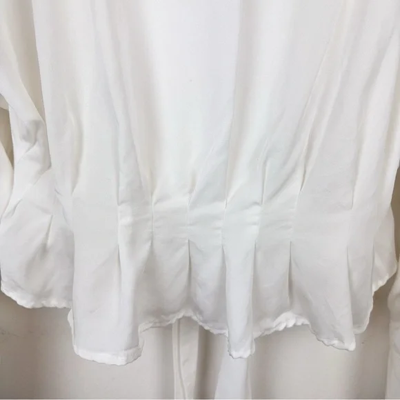 Sancia Front Tie White/Ivory Blouse Top Like New One Size - Picture 6 of 6
